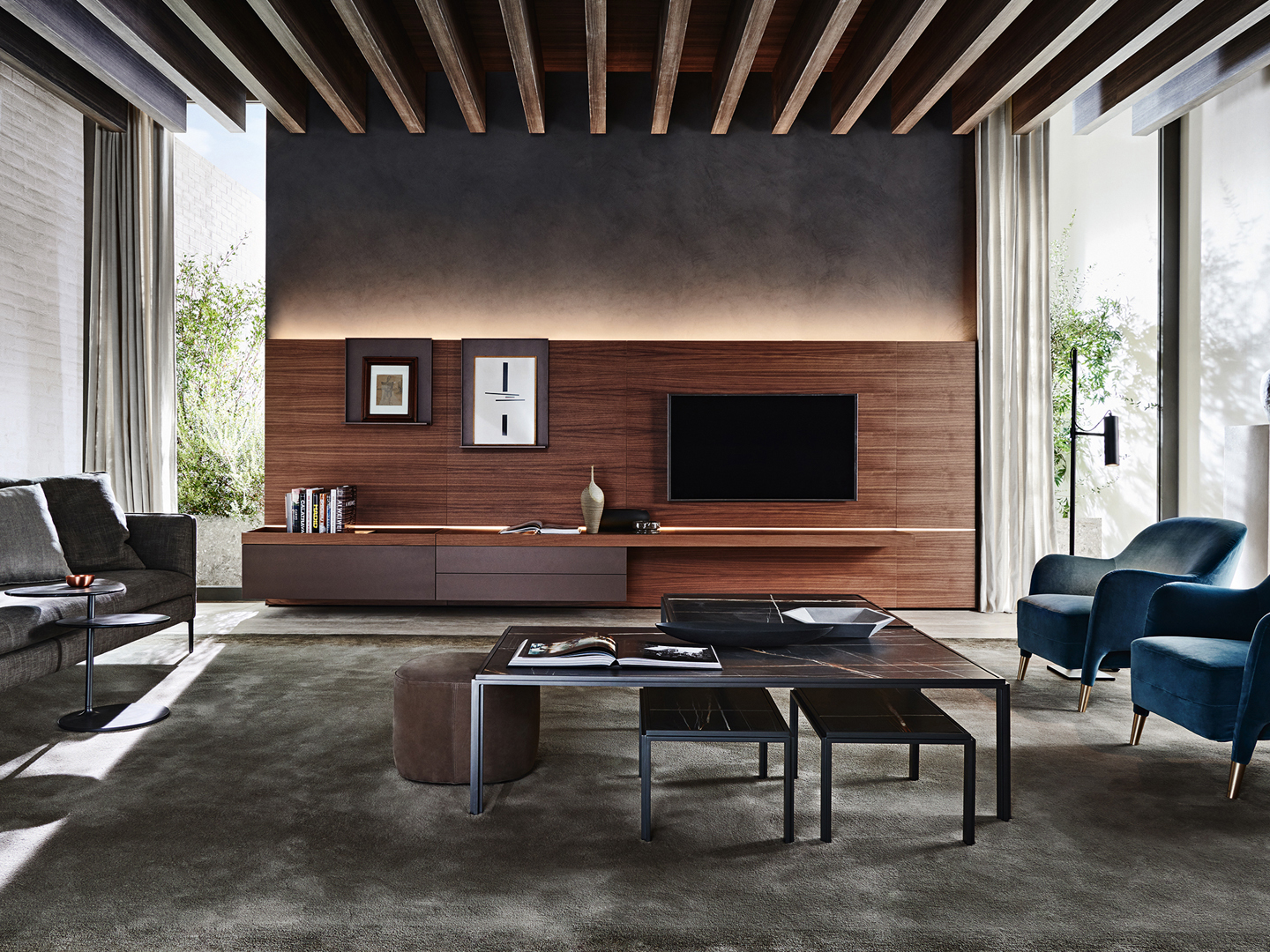 Muebles TV Sistema modular Grid | MINIM – mobiliario e iluminación de